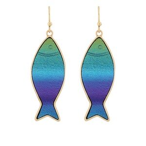 Mulit Color Fish Earrings